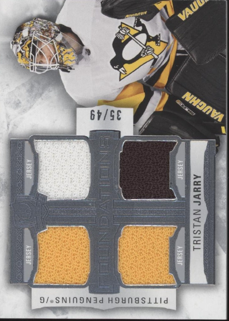 Tristan Jarry 2022-23 Upper Deck The Cup Foundations Swatch 35/49 #F-TJ