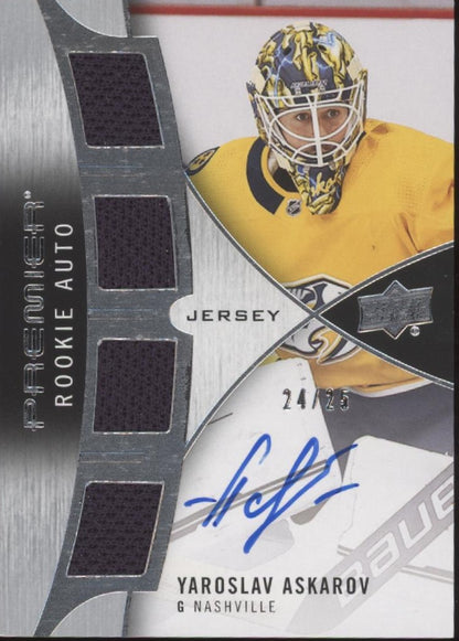 Yaroslav Askarov 2023-24 Upper Deck Premier Swatch RC Auto 24/25 #PRA-YA