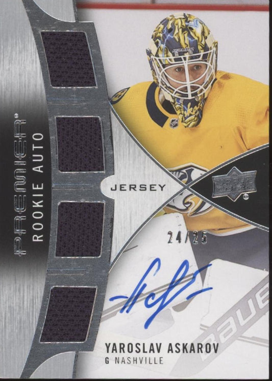 Yaroslav Askarov 2023-24 Upper Deck Premier Swatch RC Auto 24/25 #PRA-YA