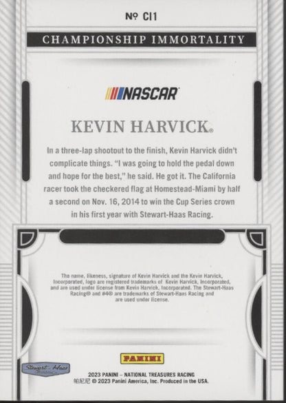 Kevin Harvick 2023 Panini National Treasures Championship Immortality 02/25