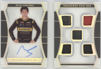 Nick Sanchez 2023 Panini National Treasures Tool Box Swatch Auto 28/49 #TBS-NSZ
