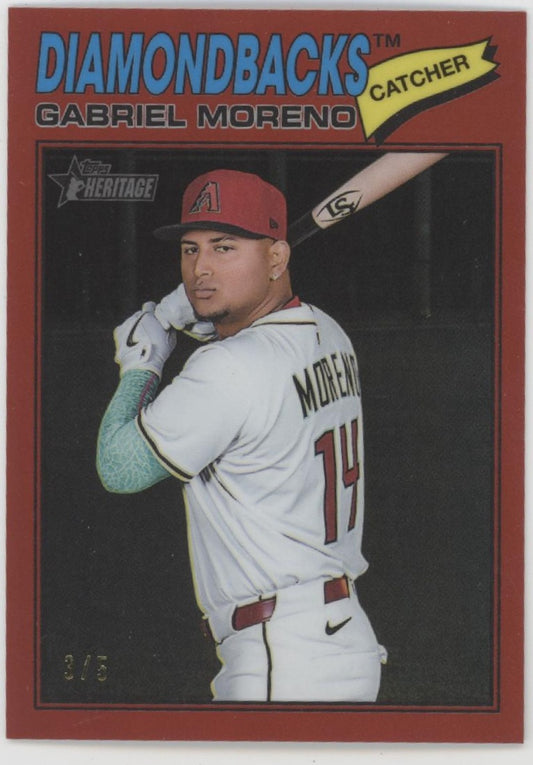 Gabriel Moreno 2026 Topps Chrome Heritage Red Refractor 3/5 #361