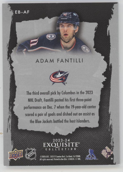 Adam Fantilli 2023-24 Upper Deck Exquisite 32/99 #EB-AF