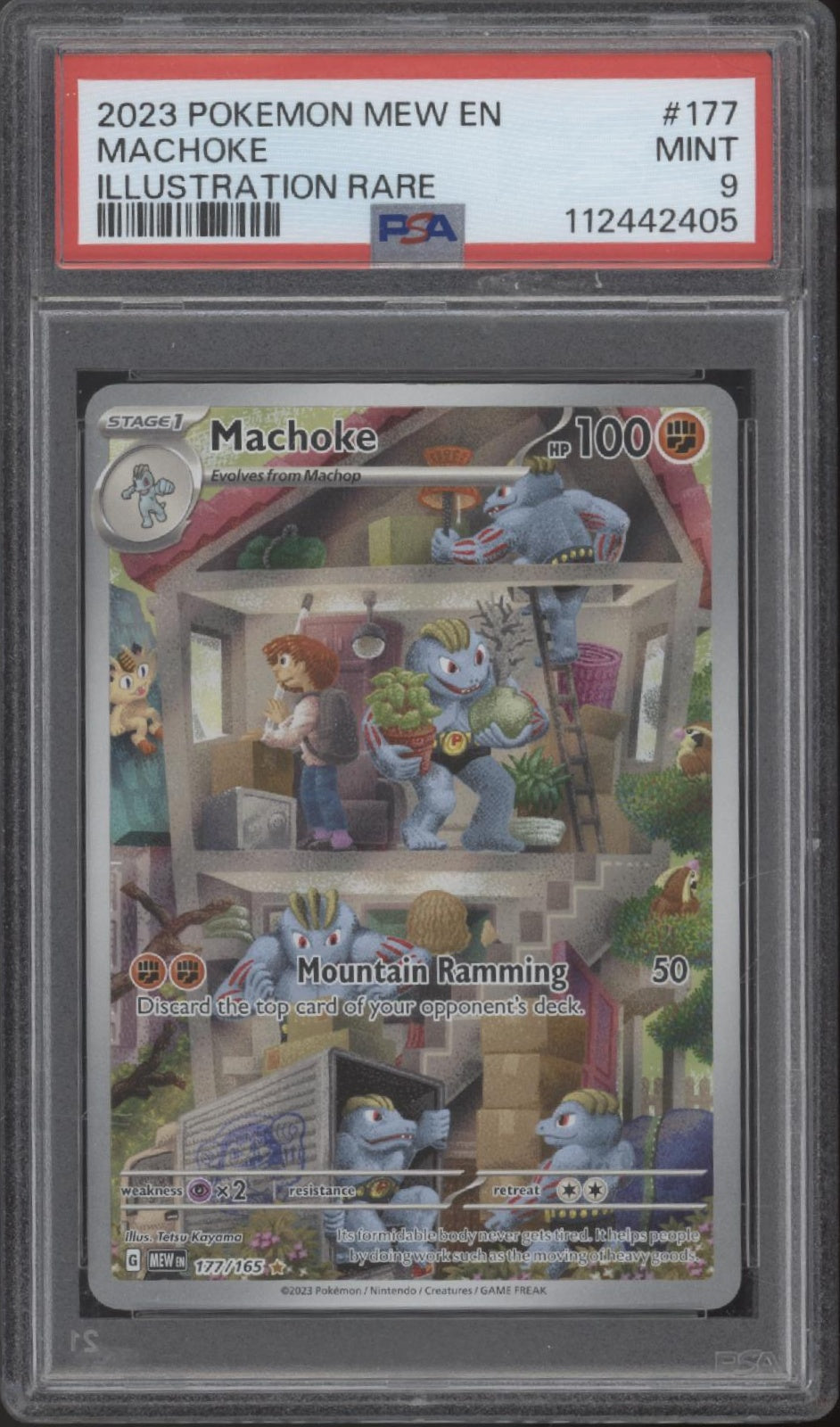 Machoke Pokemon 151 Illustration Rare #177 PSA 9