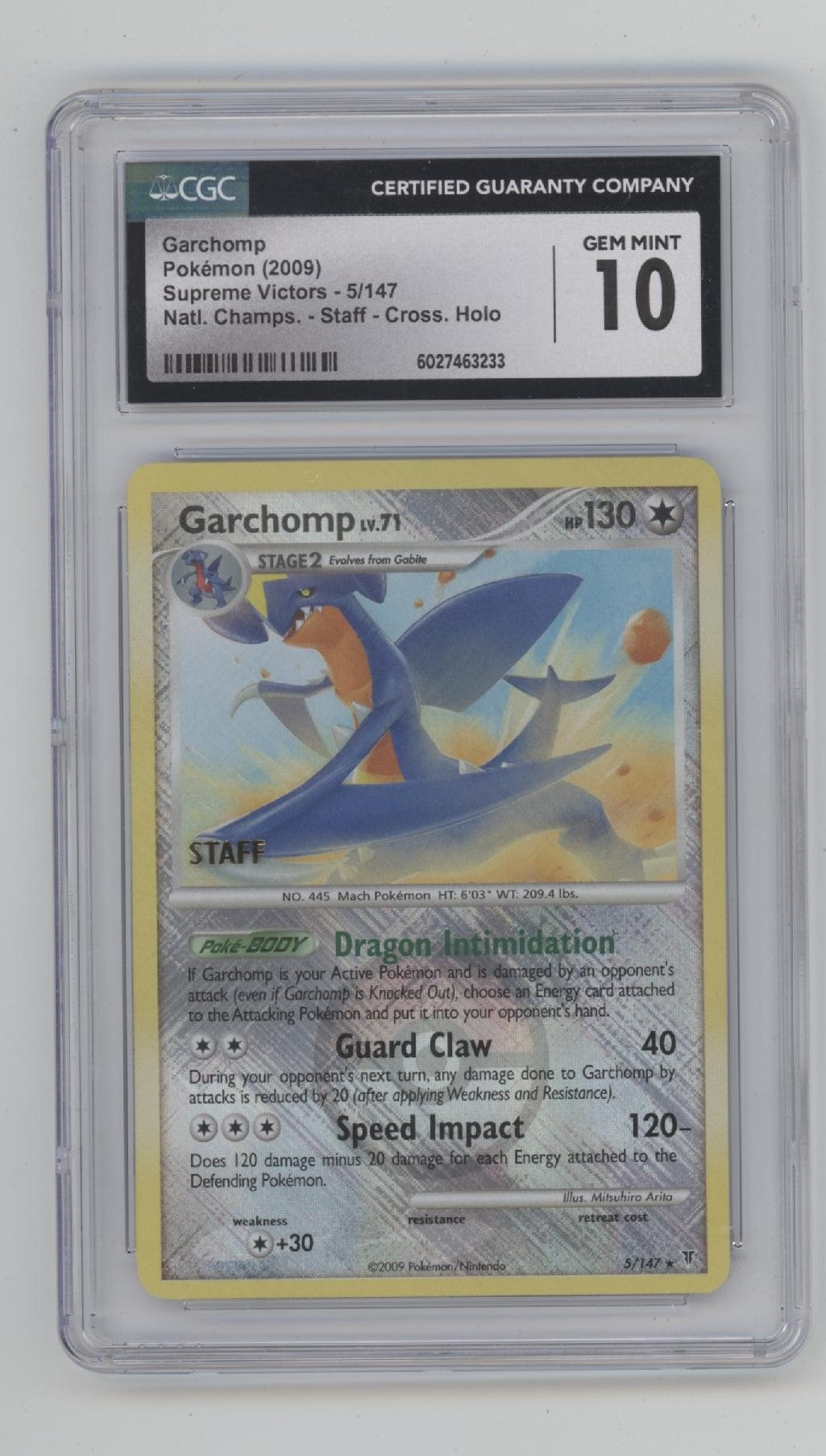 Garchomp Pokemon Supreme Victors Cross Hatch National Champions Staff CGC 10、Collector Store LLC Gaming、kayou
