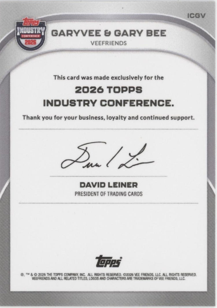 Garyvee & Gary Bee 2026 Topps Industry Conference VeeFriends #ICGV #2