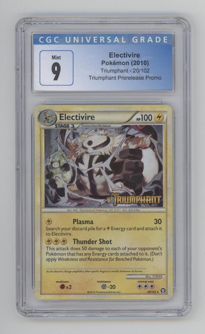 Electivire Pokemon Triumphant Prerelease Promo #20 CGC 9