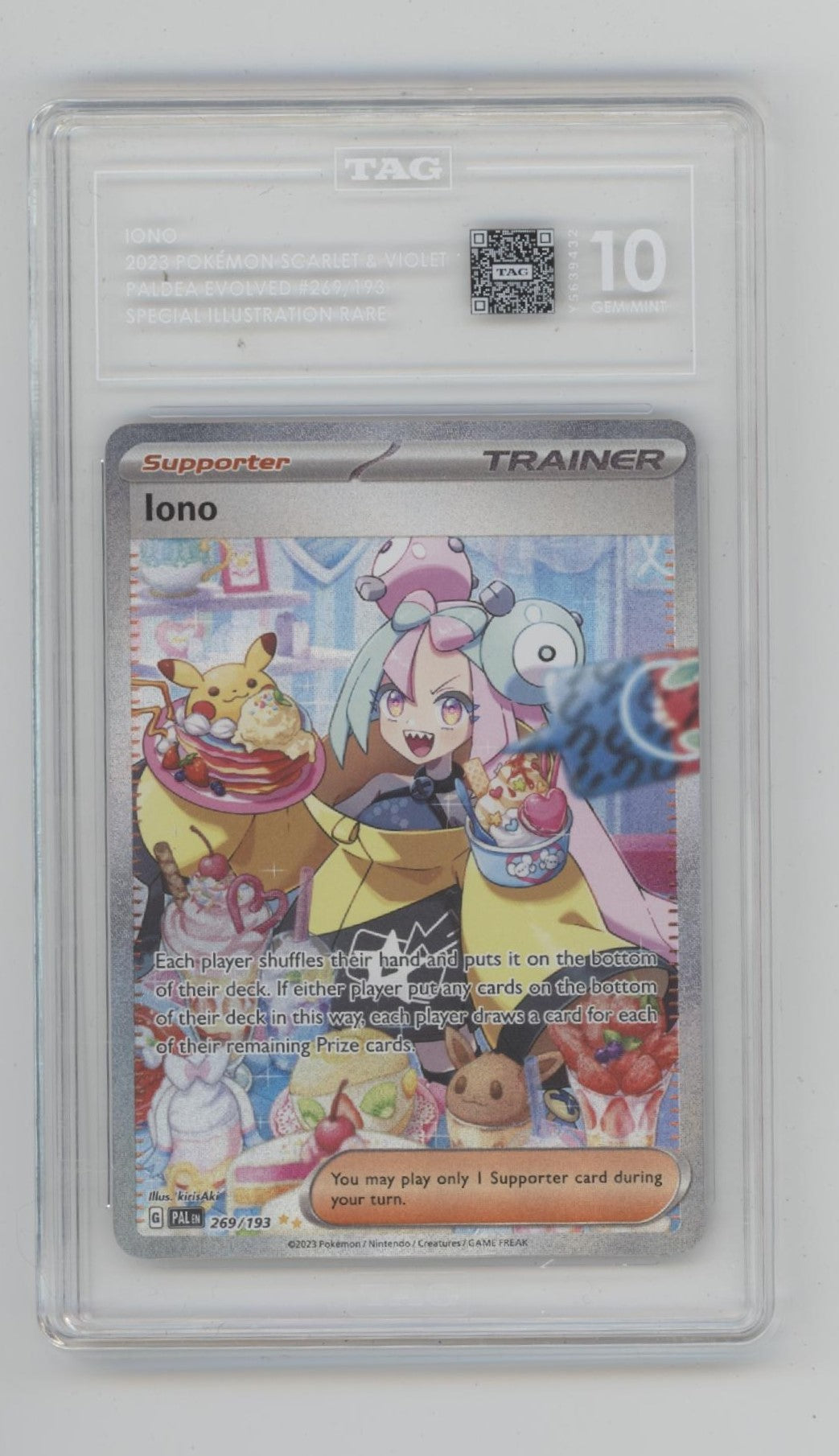 Iono Pokemon Paldea Evolved Special Illustration Rare #269 TAG 10、Collector Store LLC Gaming、kayou