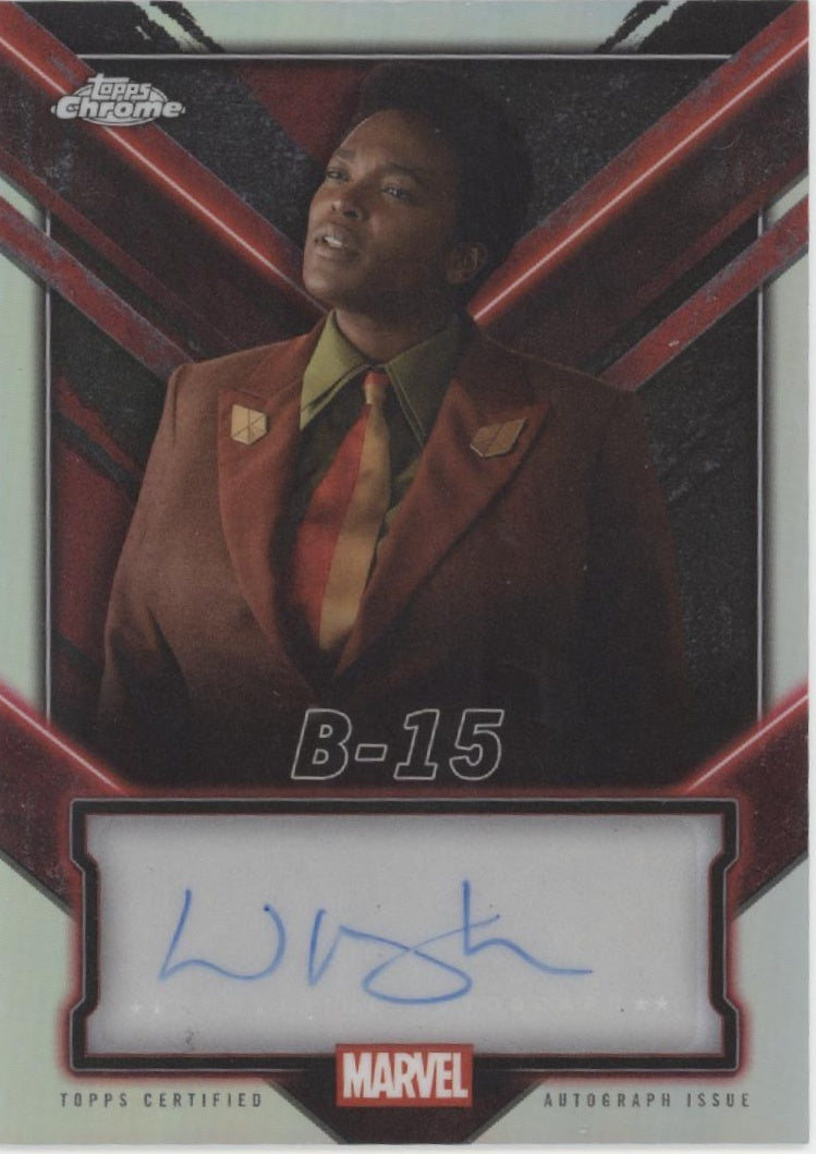 Wunmi Mosaku as B-15 2025 Topps Chrome Deadpool Refractor Auto #TC-WB