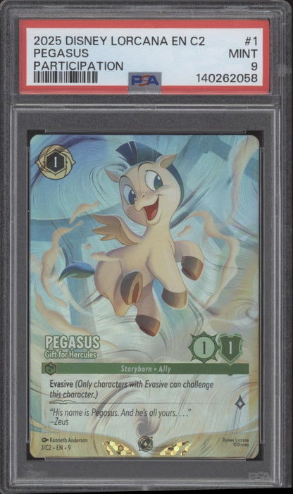 Pegasus Gift for Hercules Disney Lorcana C2 Participation Promo #1 PSA 9