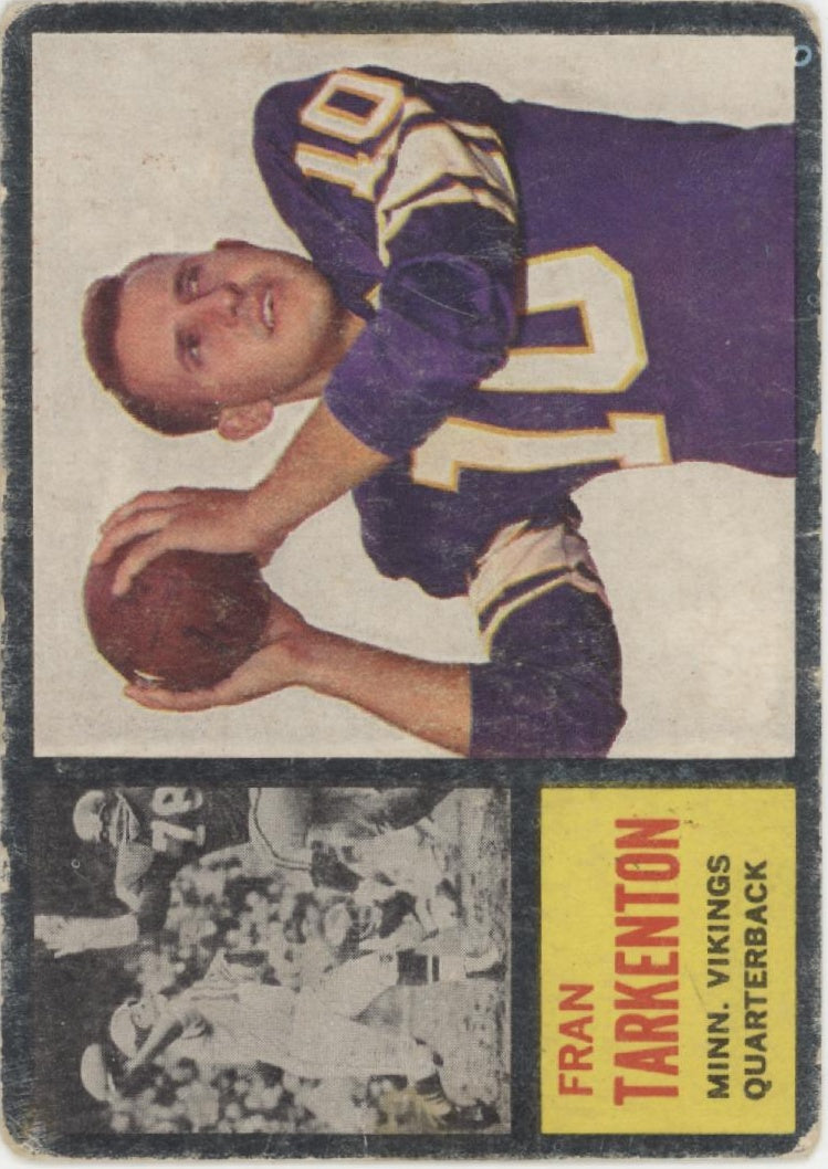 Fran Tarkenton 1962 Topps RC #90 Minnesota Vikings GD