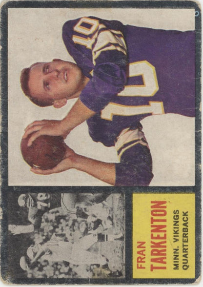 Fran Tarkenton 1962 Topps RC #90 Minnesota Vikings GD