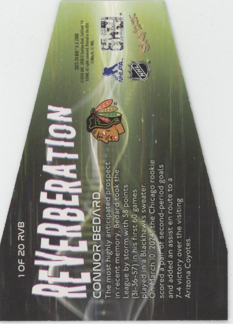 Connor Bedard 2023-24 Skybox E-X 2000 Reverberation Die-Cut #1