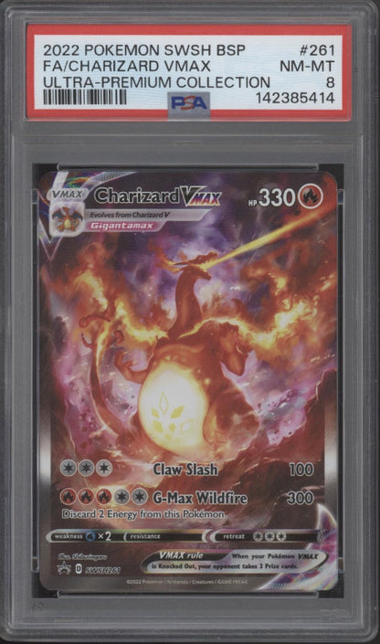 Charizard VMAX Pokemon Ultra Premium Collection Full Art #261 PSA 8