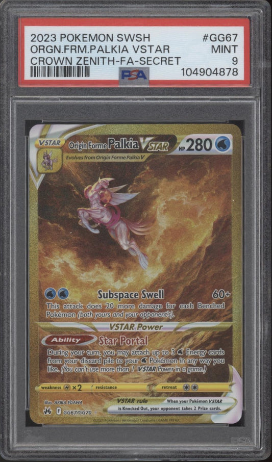 Origin Forme Palkia VSTAR Pokemon Crown Zenith Secret #GG67 PSA 9