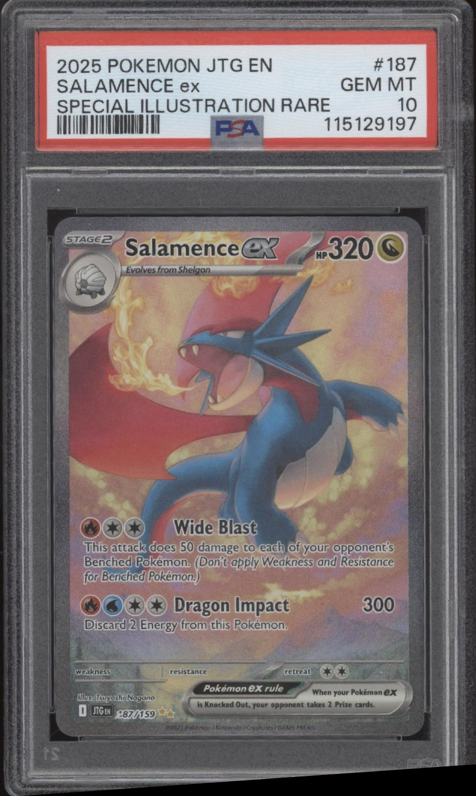 Salamence ex Pokemon Journey Together Special Illustration Rare #187 PSA 10、Collector Store LLC Gaming、kayou