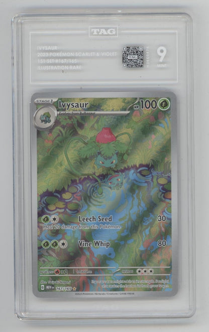 Ivysaur Pokemon 151 Illustration Rare #167 TAG 9