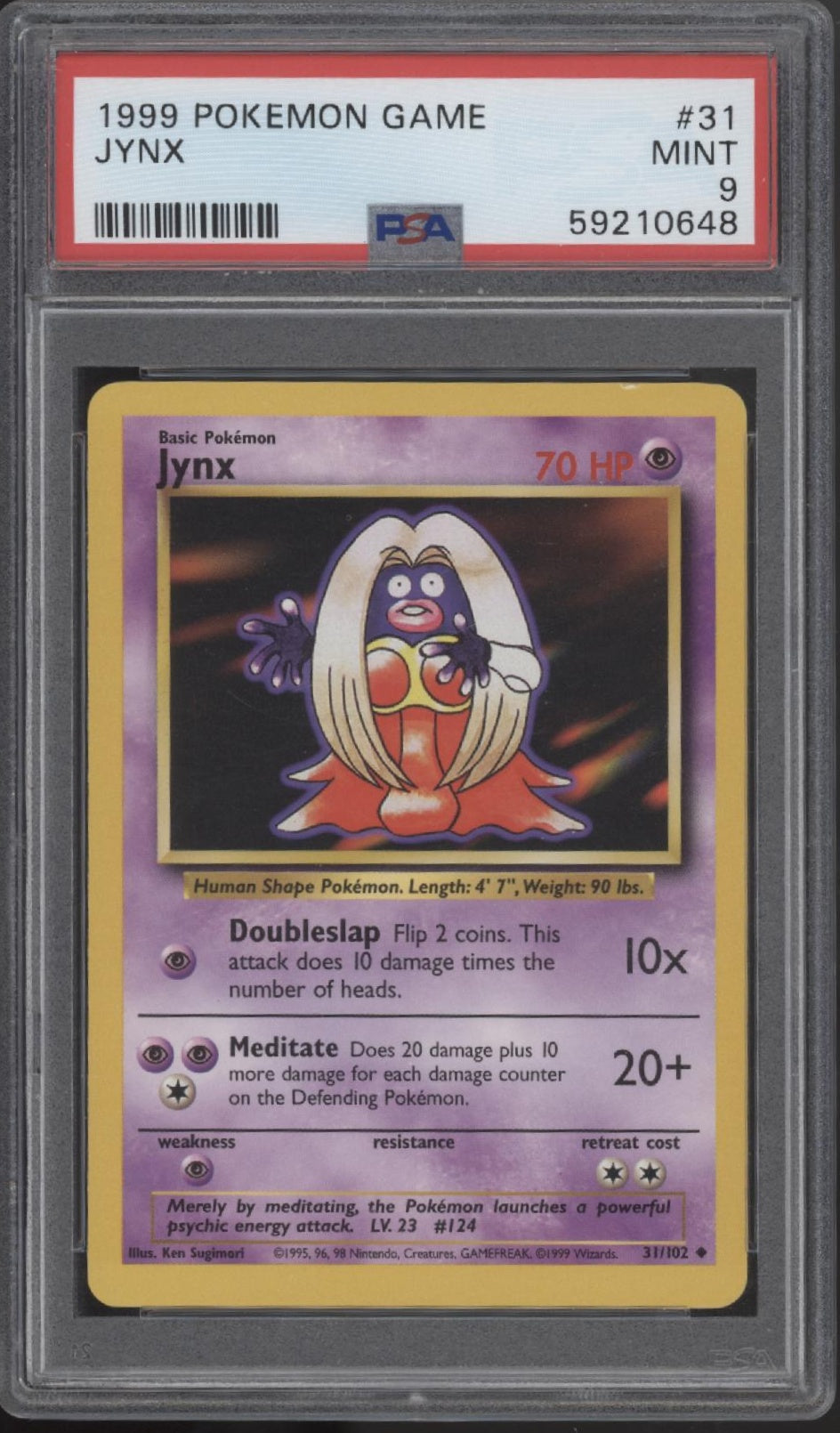 Jynx Pokemon Base Set #31 PSA 9、Collector Store LLC Gaming、kayou