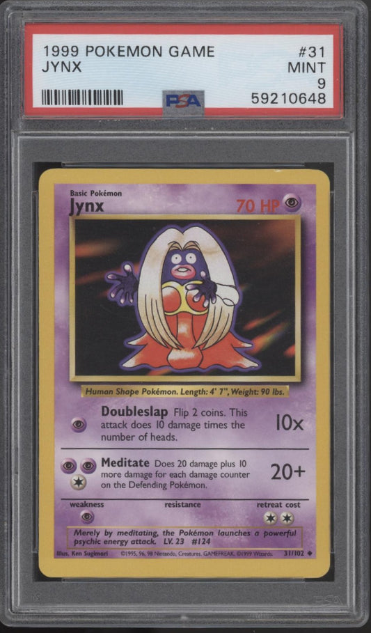 Jynx Pokemon Base Set #31 PSA 9