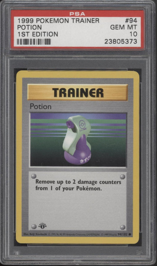 Potion Pokemon Base Set 1st Edition #94 PSA 10
