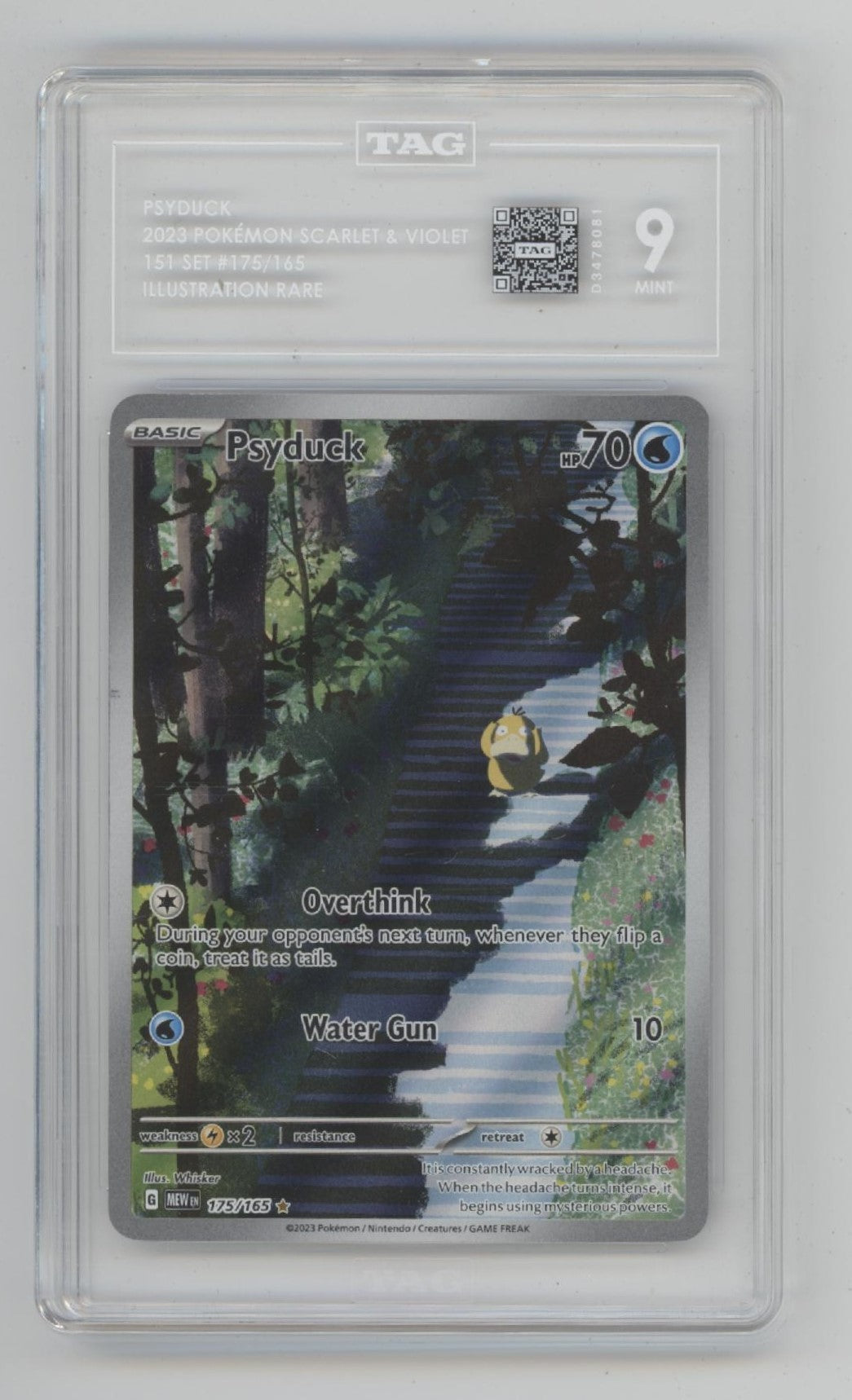 Psyduck Pokemon 151 Illustration Rare #175 TAG 9