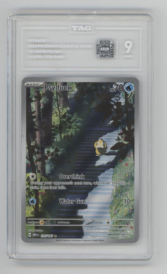 Psyduck Pokemon 151 Illustration Rare #175 TAG 9