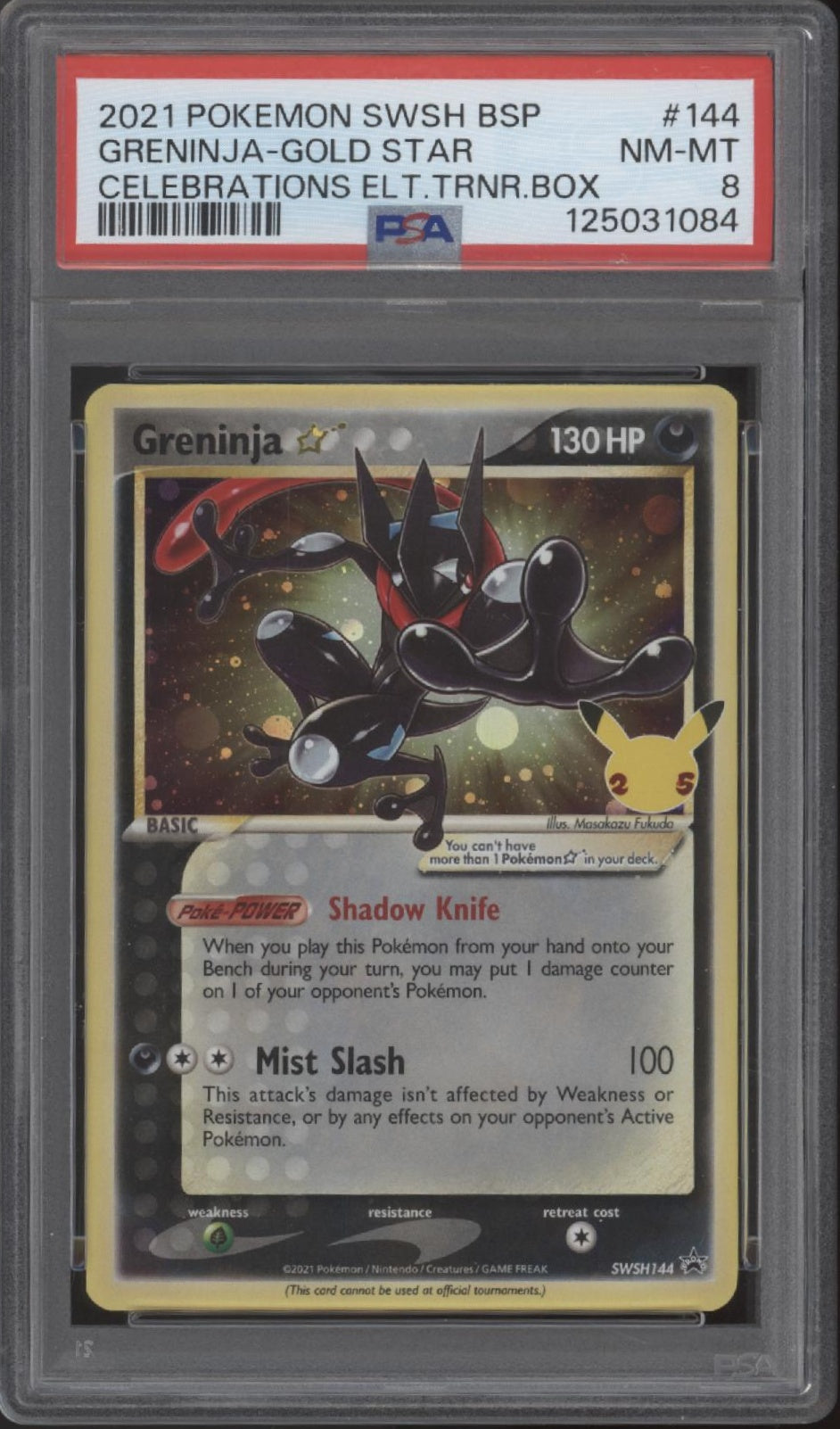 Greninja Pokemon Celebrations Elite Trainer Box Gold Star #144 PSA 8 #5