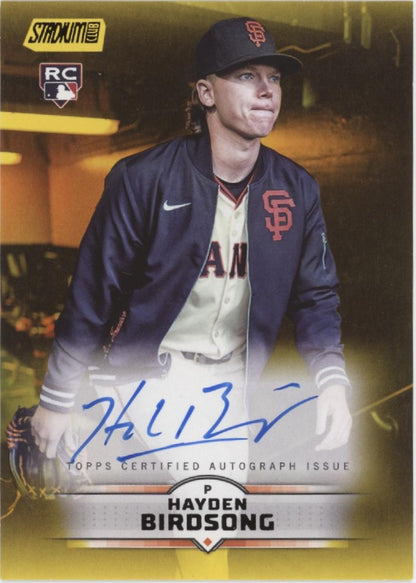 Hayden Birdsong 2025 Topps Stadium Club Yellow RC Auto #SCBA-HB
