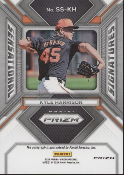 Kyle Harrison 2024 Panini Prizm Sensational Signatures Green Prizm RC Auto