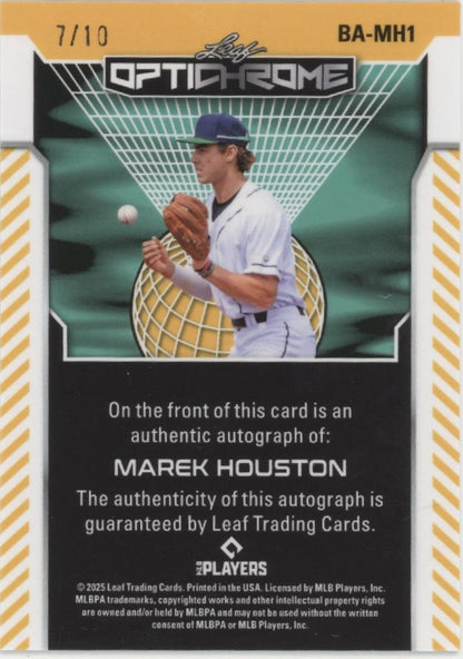 Marek Houston 2025 Leaf Optichrome Refractor Auto 7/10