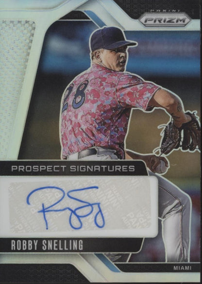 Robby Snelling 2025 Panini Prizm Prospects Signatures Prizm Auto #PS-RS