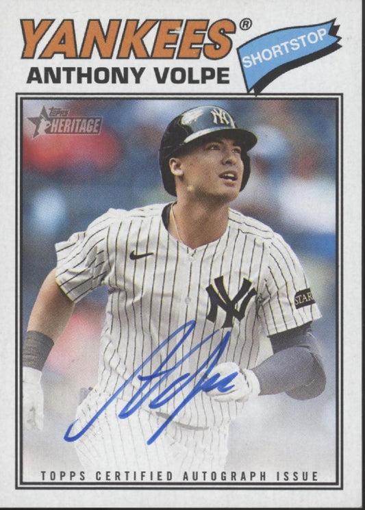 Anthony Volpe 2026 Topps Heritage Auto #RGA-AV
