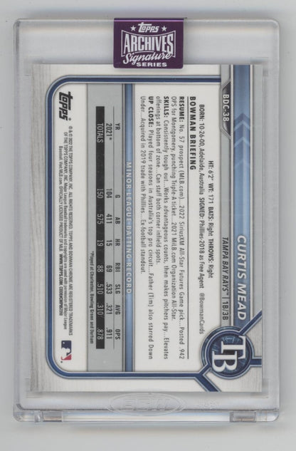 Curtis Mead 2025 Topps Archives Signature Series Auto 05/10 #BDC-38