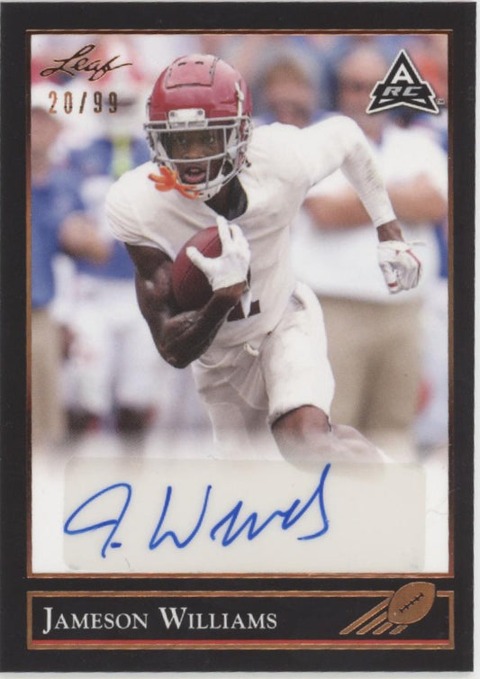 Jameson Williams 2021 Leaf RC Auto 20/99 #BG-JW2