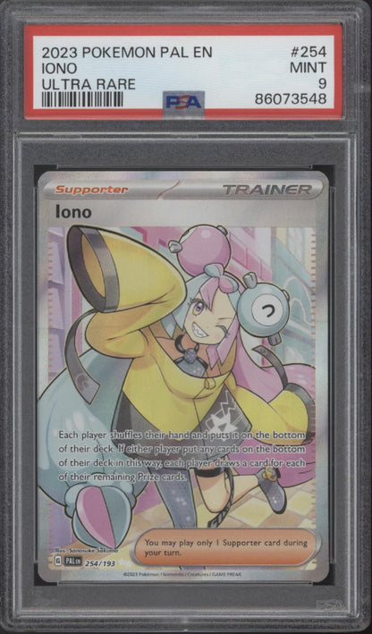 Iono Pokemon Paldea Evolved Ultra Rare #254 PSA 9