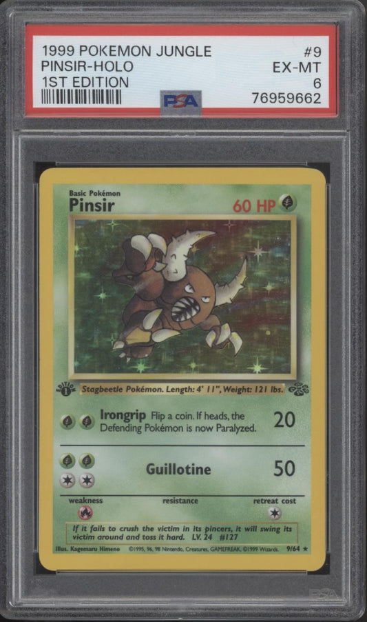 Pinsir Pokemon Jungle 1st Edition Holo #9 PSA 6
