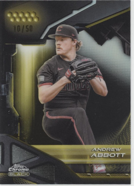 Andrew Abbott 2026 Topps Chrome Black Gold Refractor 10/50 #62