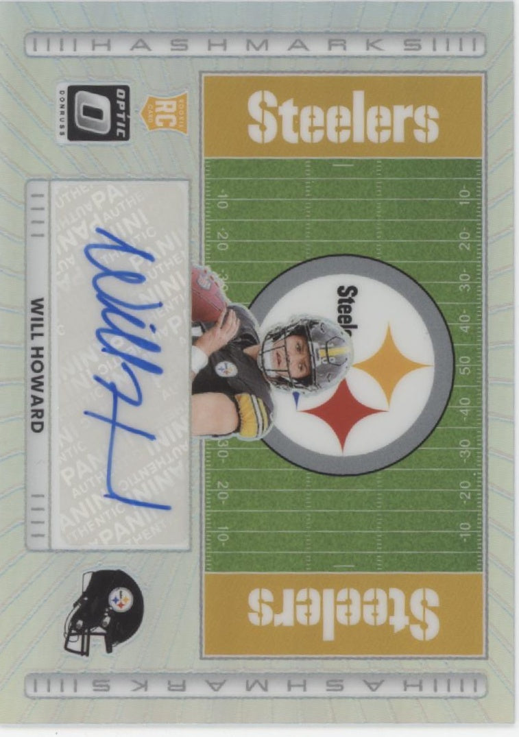 Will Howard 2025 Panini Donruss Optic Hashmarks Prizm RC Auto #HM-WH