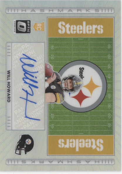 Will Howard 2025 Panini Donruss Optic Hashmarks Prizm RC Auto #HM-WH
