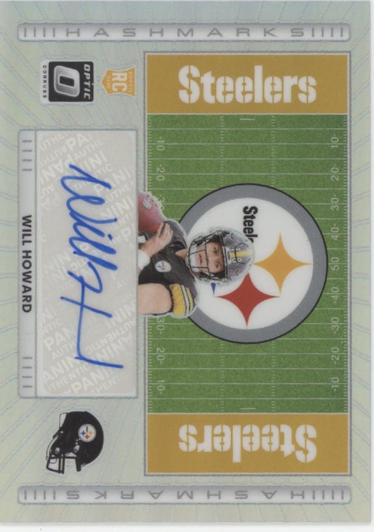 Will Howard 2025 Panini Donruss Optic Hashmarks Prizm RC Auto #HM-WH
