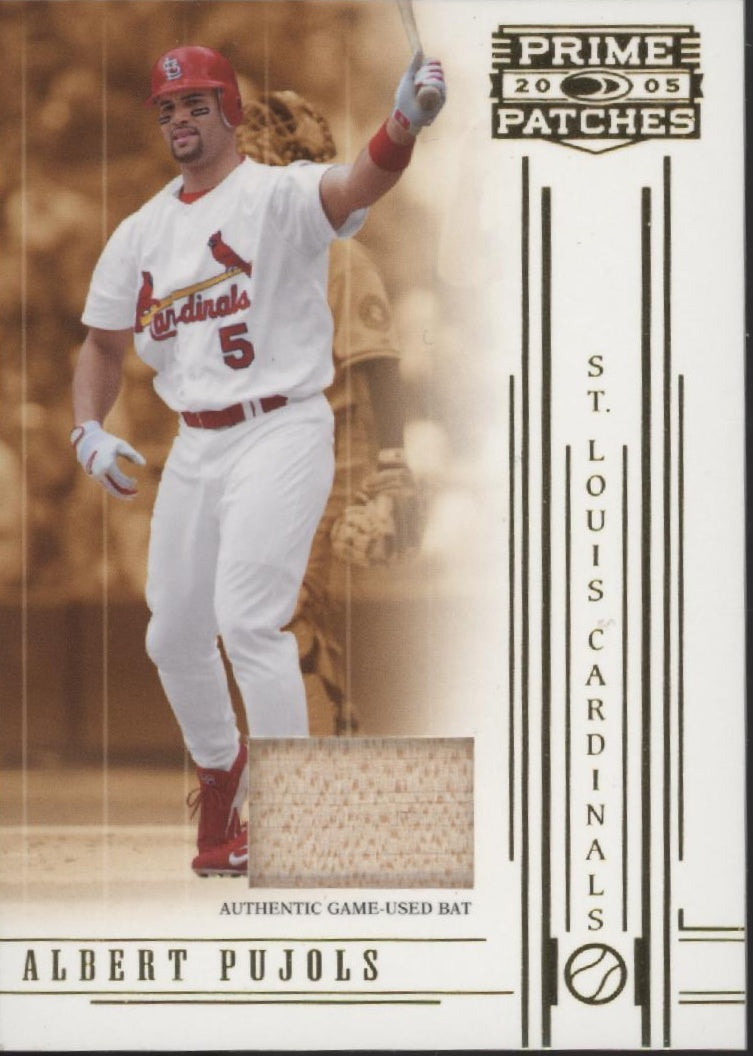 Albert Pujols 2005 Donruss Prime Patches Bat Relic 019/150 #69