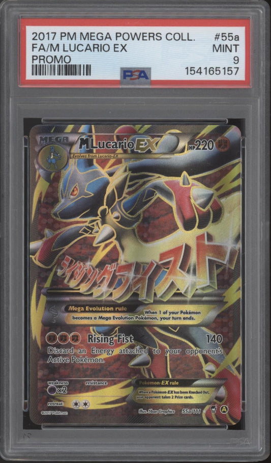 M Lucario ex Pokemon Mega Powers Collection Promo Full Art #55a PSA 9 #2