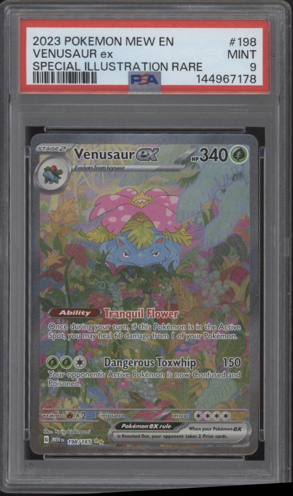 Venusaur ex Pokemon 151 Special Illustration Rare #198 PSA 9 #2