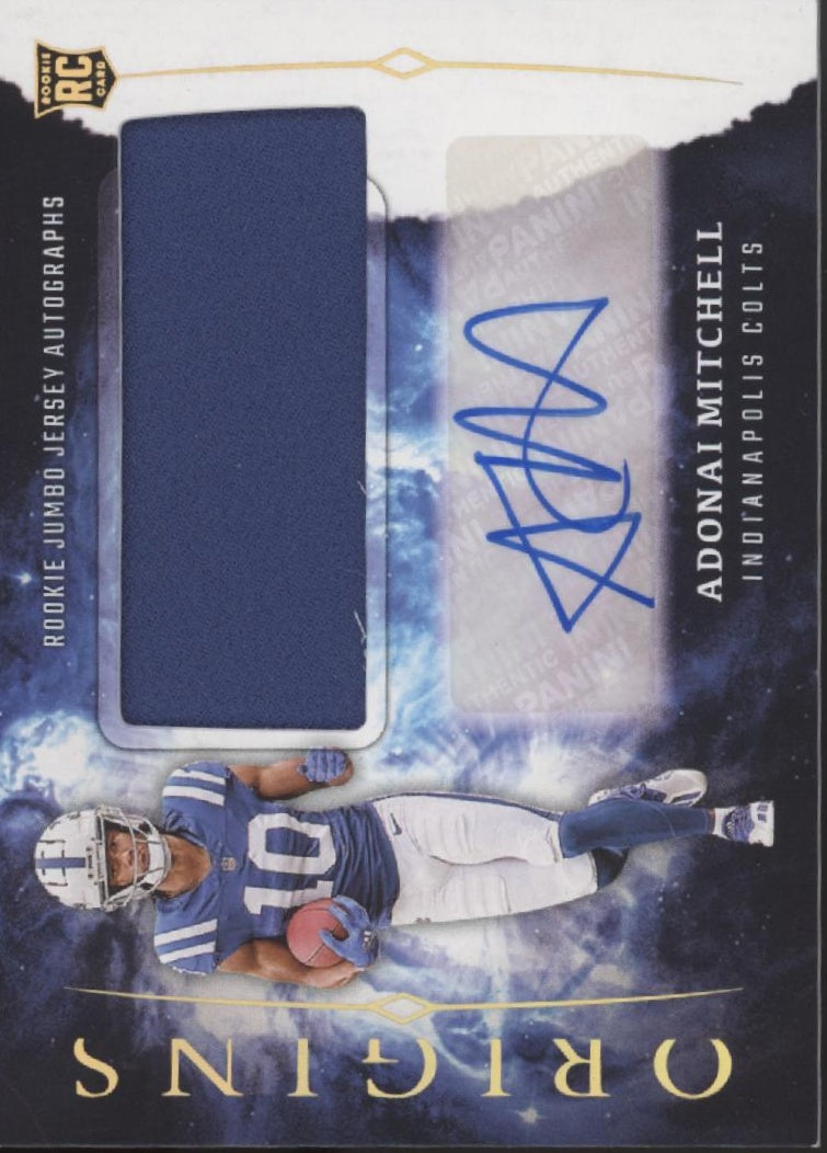 Adonai Mitchell 2024 Panini Origins Swatch RC auto #RJA-AMI