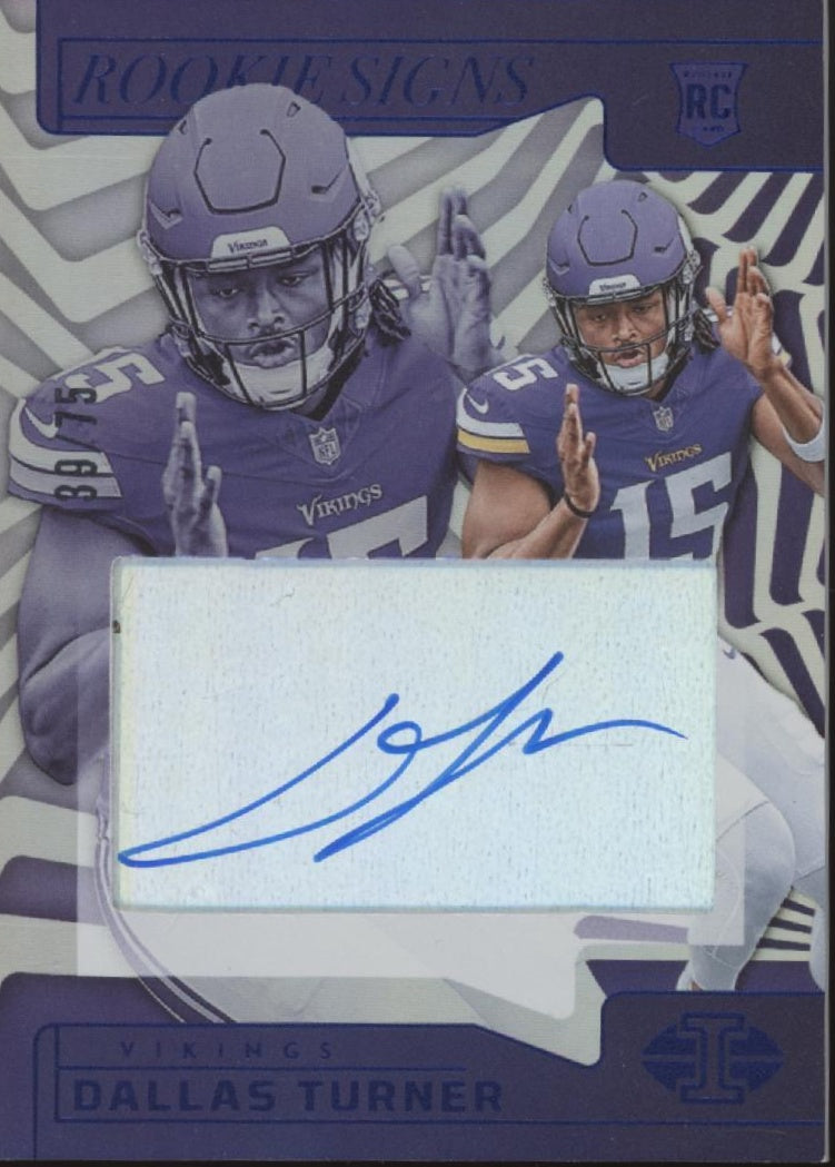 Dallas Turner 2024 Panini Illusions Rookie Signs Purple RC Auto 39/75 #RS-DTR