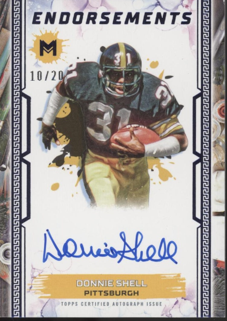 Donnie Shell 2024 Topps Motif Endorsements Blue Auto 10/20 #ME-DSH