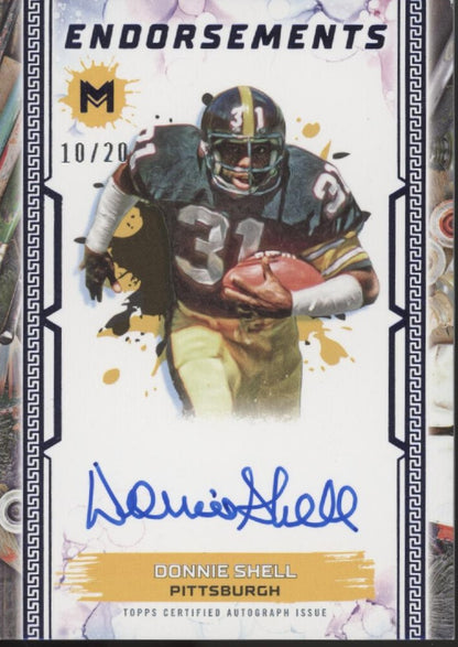 Donnie Shell 2024 Topps Motif Endorsements Blue Auto 10/20 #ME-DSH