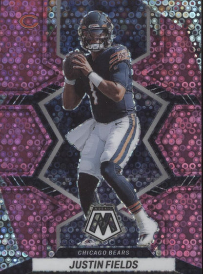 Justin Fields 2022 Panini Mosaic Pink No Huddle Prizm 11/20 #33