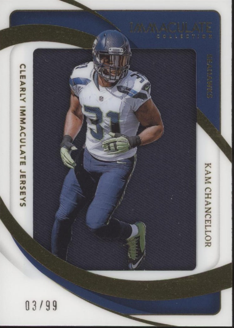 Kam Chancellor 2024 Panini Immaculate Collection Swatch 03/99 #CIJ-KCR