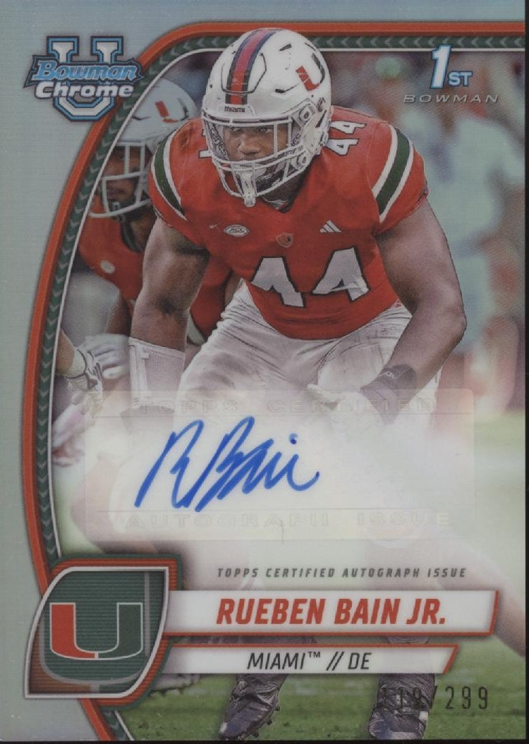 Rueben Bain Jr. 2024 Bowman Chrome University Refractor Auto 119/299 #PA-RBA